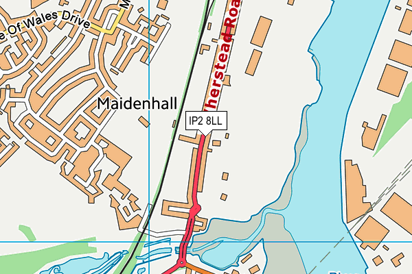 IP2 8LL map - OS VectorMap District (Ordnance Survey)