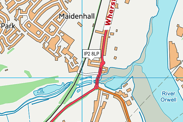 IP2 8LP map - OS VectorMap District (Ordnance Survey)