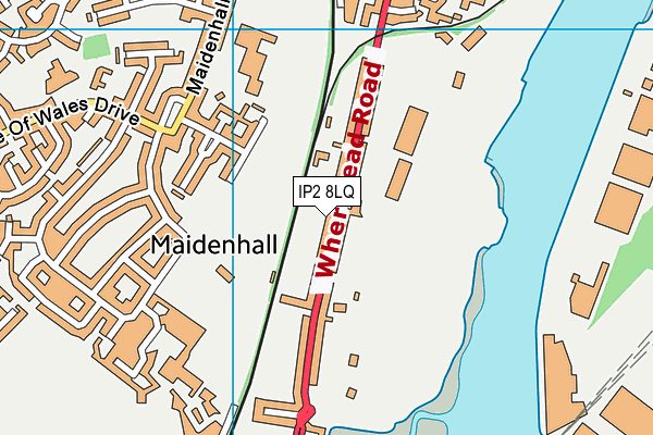 IP2 8LQ map - OS VectorMap District (Ordnance Survey)