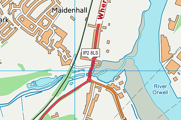 IP2 8LS map - OS VectorMap District (Ordnance Survey)