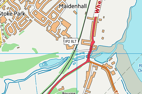 IP2 8LT map - OS VectorMap District (Ordnance Survey)