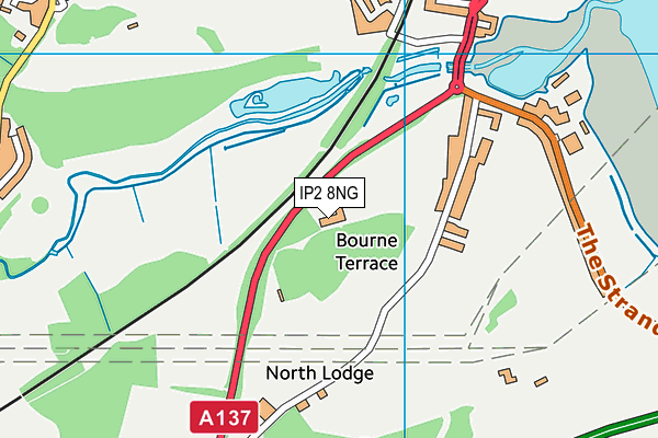 IP2 8NG map - OS VectorMap District (Ordnance Survey)