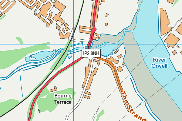 IP2 8NH map - OS VectorMap District (Ordnance Survey)