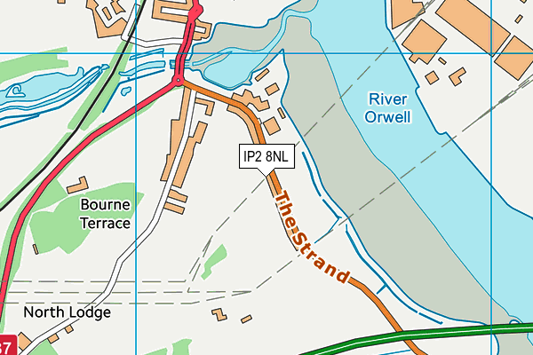 IP2 8NL map - OS VectorMap District (Ordnance Survey)