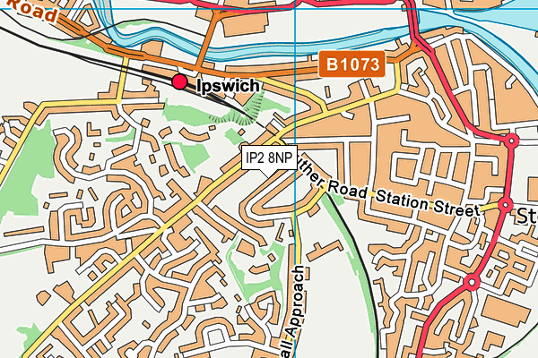 IP2 8NP map - OS VectorMap District (Ordnance Survey)