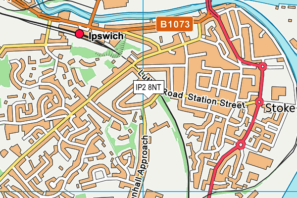 IP2 8NT map - OS VectorMap District (Ordnance Survey)