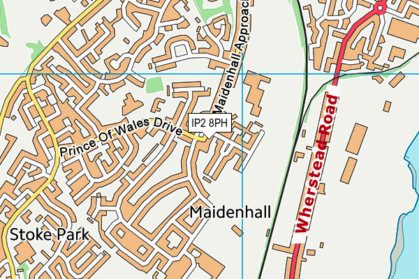 IP2 8PH map - OS VectorMap District (Ordnance Survey)
