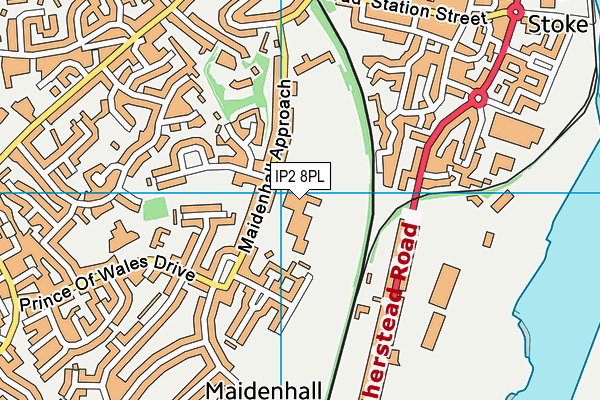 Stoke High School - Ormiston Academy map (IP2 8PL) - OS VectorMap District (Ordnance Survey)