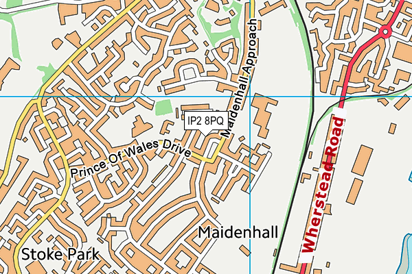 IP2 8PQ map - OS VectorMap District (Ordnance Survey)