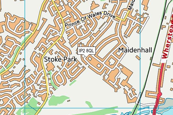 IP2 8QL map - OS VectorMap District (Ordnance Survey)