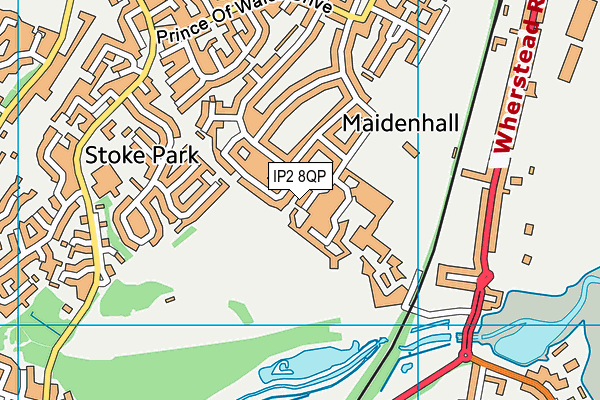 IP2 8QP map - OS VectorMap District (Ordnance Survey)