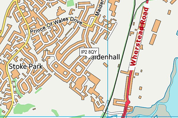 IP2 8QY map - OS VectorMap District (Ordnance Survey)