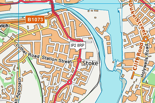 IP2 8RP map - OS VectorMap District (Ordnance Survey)