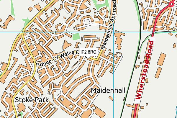 IP2 8RQ map - OS VectorMap District (Ordnance Survey)