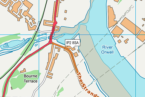 IP2 8SA map - OS VectorMap District (Ordnance Survey)