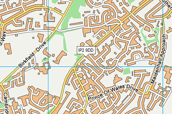 IP2 9DD map - OS VectorMap District (Ordnance Survey)