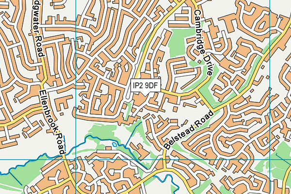 IP2 9DF map - OS VectorMap District (Ordnance Survey)