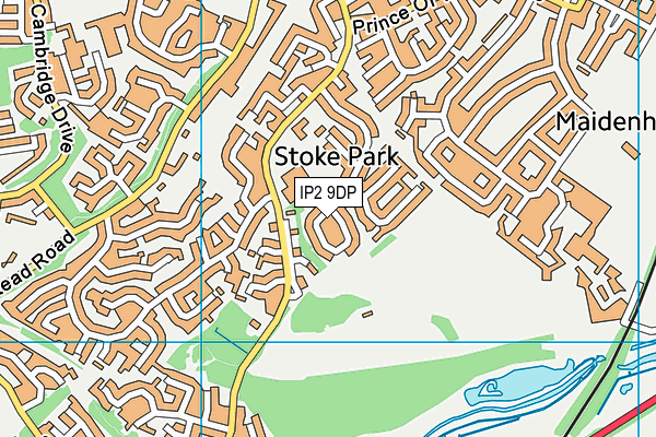 IP2 9DP map - OS VectorMap District (Ordnance Survey)