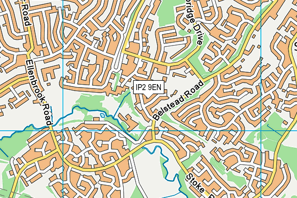 IP2 9EN map - OS VectorMap District (Ordnance Survey)