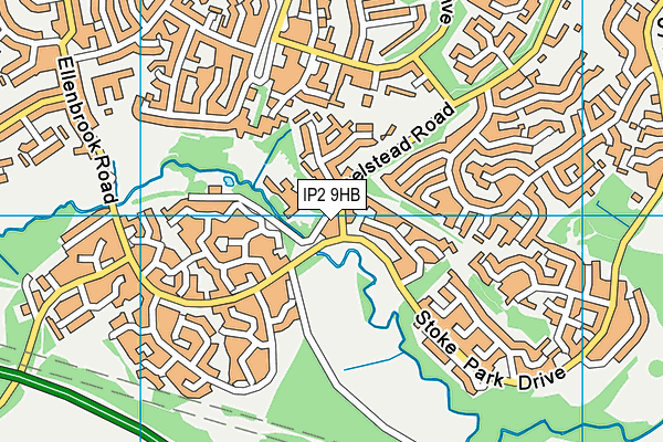 Belstead Brook Leisure Club map (IP2 9HB) - OS VectorMap District (Ordnance Survey)