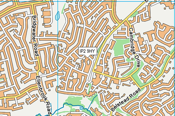 IP2 9HY map - OS VectorMap District (Ordnance Survey)