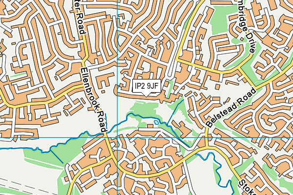 IP2 9JF map - OS VectorMap District (Ordnance Survey)