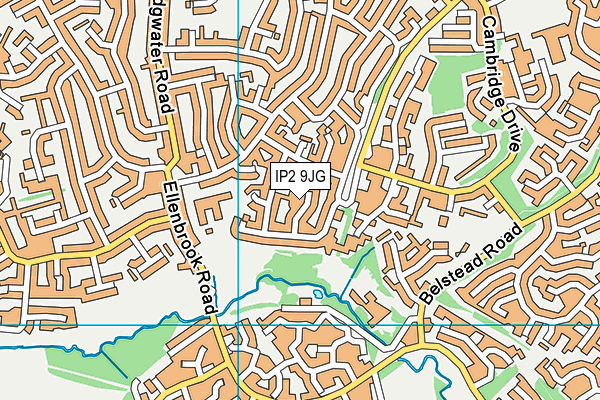 IP2 9JG map - OS VectorMap District (Ordnance Survey)