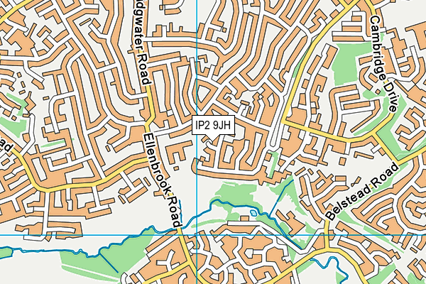 IP2 9JH map - OS VectorMap District (Ordnance Survey)