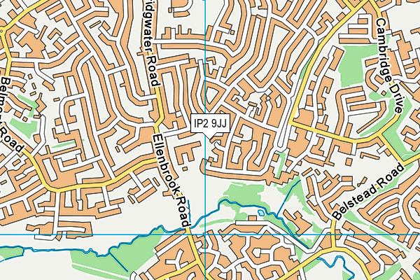 IP2 9JJ map - OS VectorMap District (Ordnance Survey)