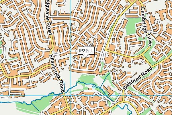 IP2 9JL map - OS VectorMap District (Ordnance Survey)