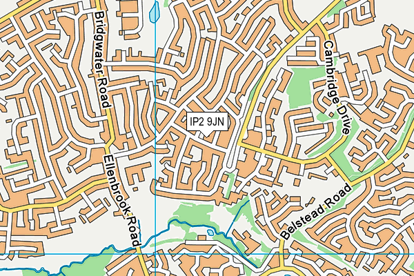 IP2 9JN map - OS VectorMap District (Ordnance Survey)