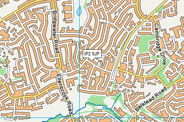 IP2 9JP map - OS VectorMap District (Ordnance Survey)