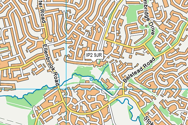 IP2 9JR map - OS VectorMap District (Ordnance Survey)