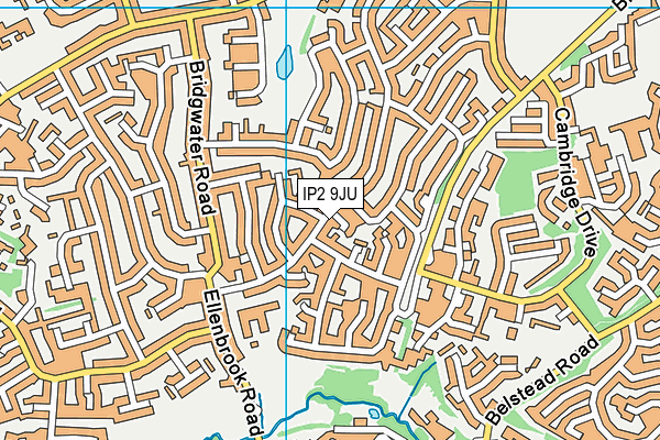 IP2 9JU map - OS VectorMap District (Ordnance Survey)