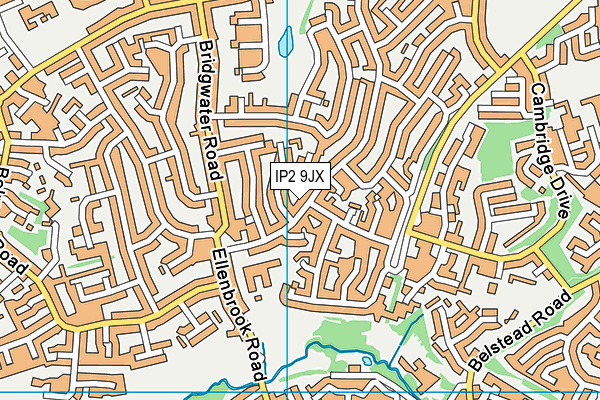 IP2 9JX map - OS VectorMap District (Ordnance Survey)