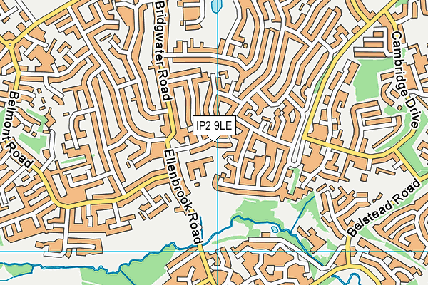 IP2 9LE map - OS VectorMap District (Ordnance Survey)