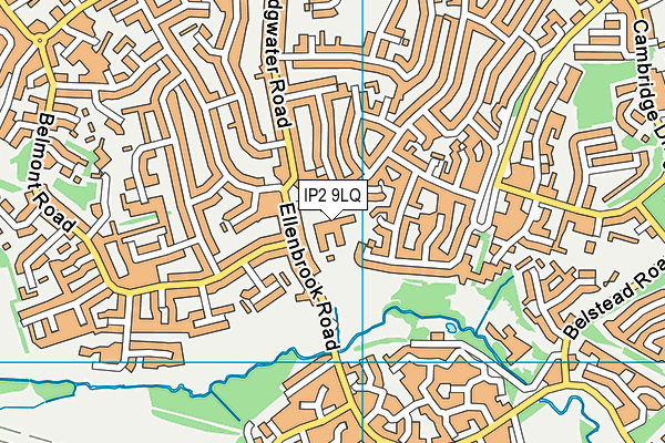 IP2 9LQ map - OS VectorMap District (Ordnance Survey)