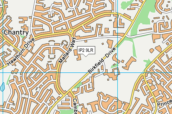 IP2 9LR map - OS VectorMap District (Ordnance Survey)