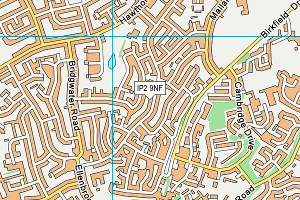 IP2 9NF map - OS VectorMap District (Ordnance Survey)