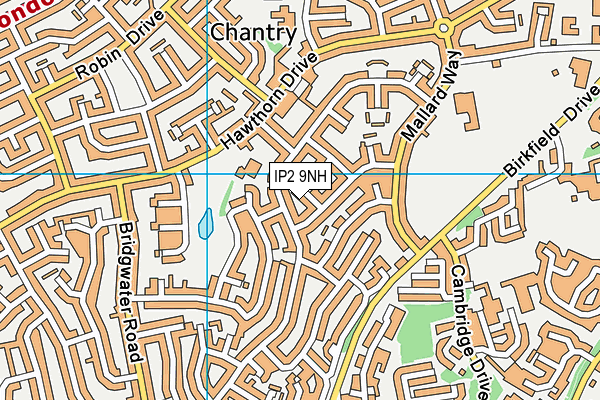 IP2 9NH map - OS VectorMap District (Ordnance Survey)