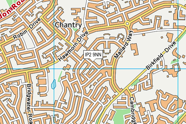 IP2 9NN map - OS VectorMap District (Ordnance Survey)