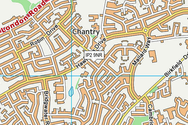 IP2 9NR map - OS VectorMap District (Ordnance Survey)