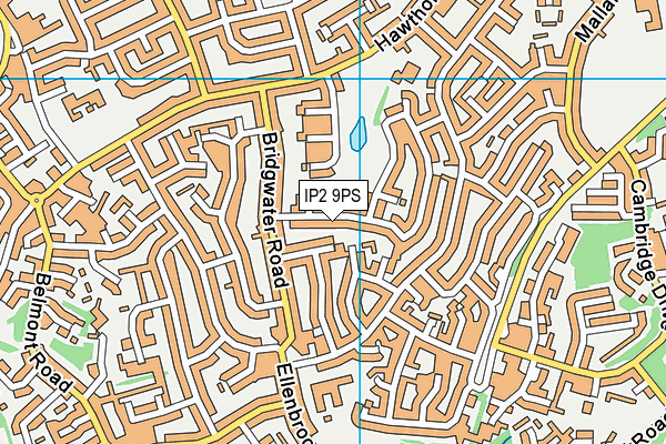 IP2 9PS map - OS VectorMap District (Ordnance Survey)