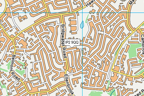 IP2 9QQ map - OS VectorMap District (Ordnance Survey)