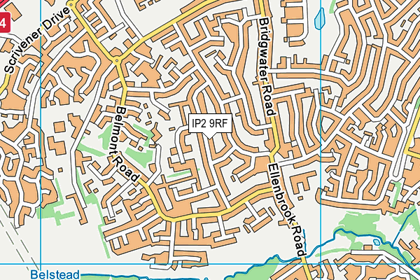 IP2 9RF map - OS VectorMap District (Ordnance Survey)