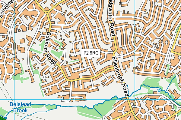 IP2 9RG map - OS VectorMap District (Ordnance Survey)