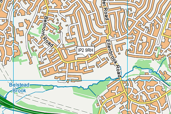 IP2 9RH map - OS VectorMap District (Ordnance Survey)