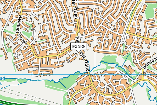 IP2 9RN map - OS VectorMap District (Ordnance Survey)