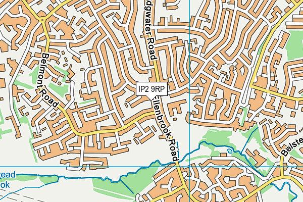 IP2 9RP map - OS VectorMap District (Ordnance Survey)