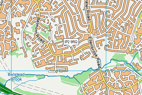 IP2 9RQ map - OS VectorMap District (Ordnance Survey)